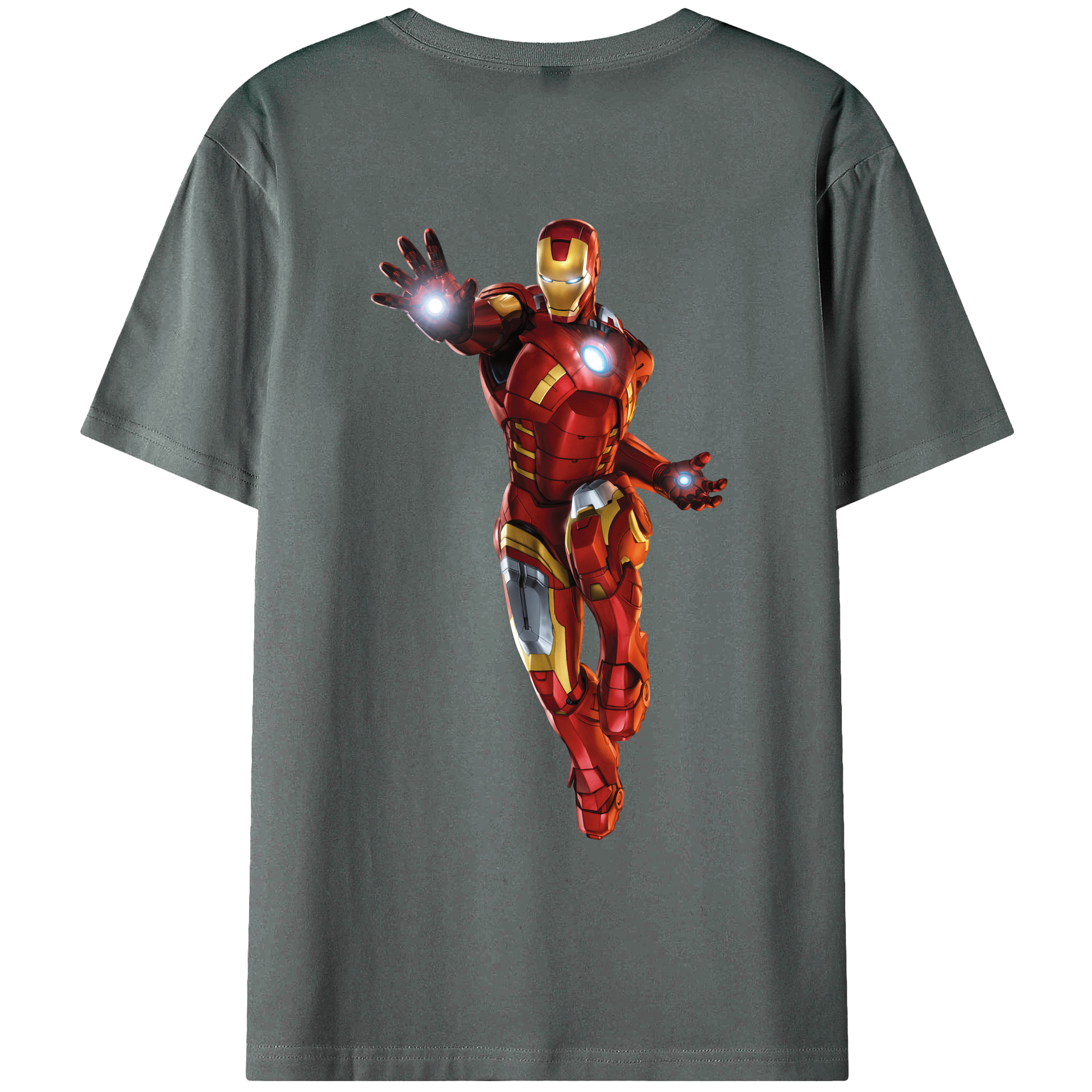 （画像用） アベンジャーズ The Avengers 綿100％ メンズ半袖Tシャツ（バックプリント） 通気性